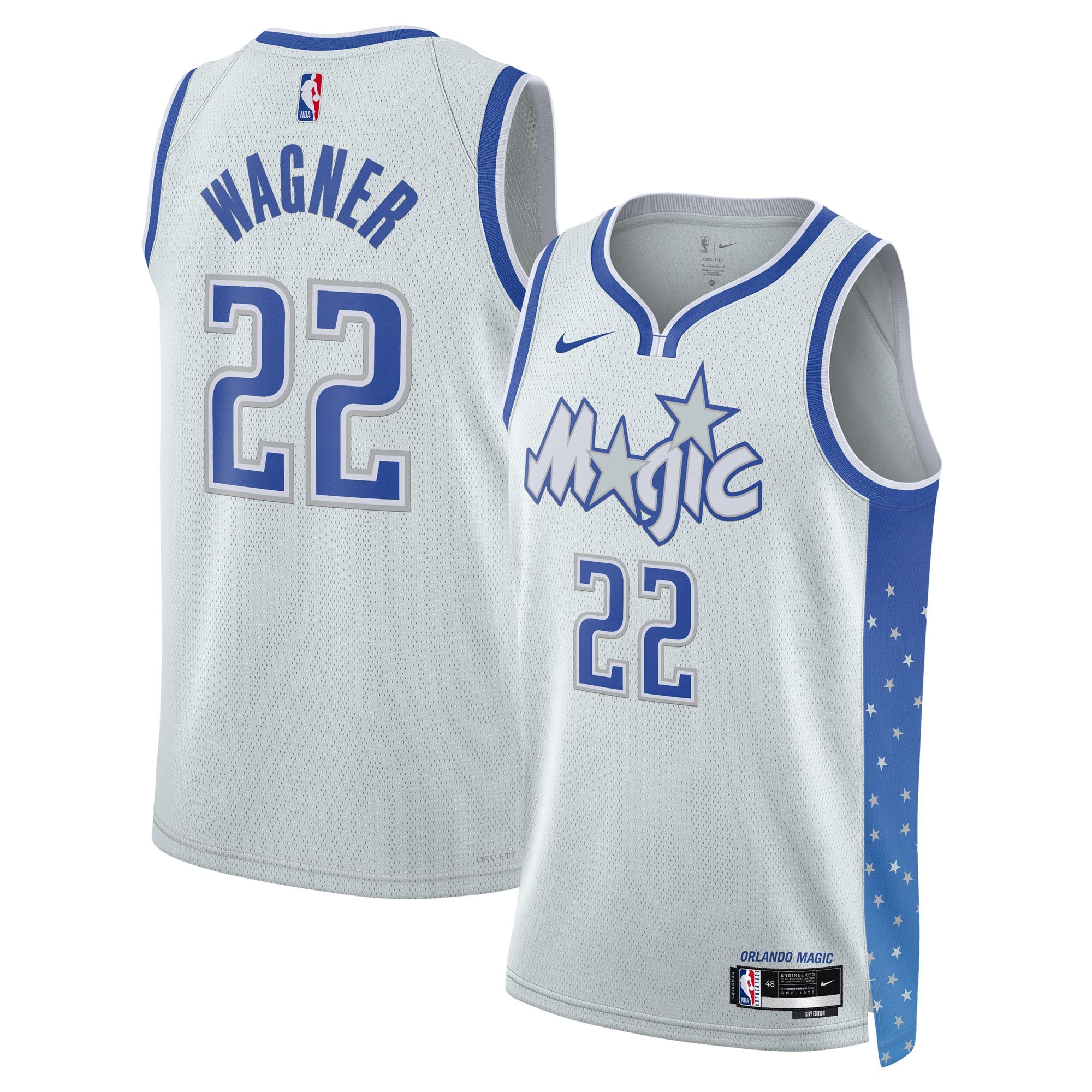 Franz Wagner Orlando Magic Unisex 2025/26 Swingman Jersey - Silver - City Edition Basketball TJS1035