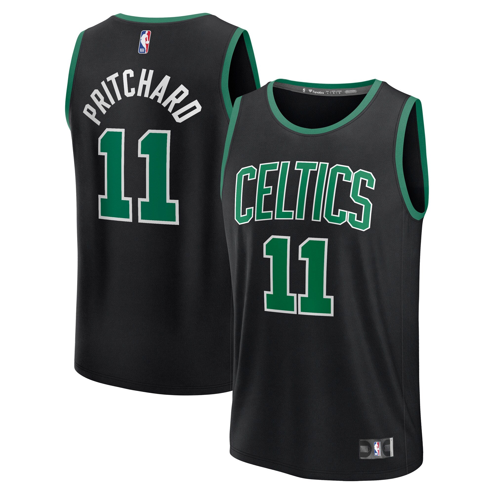 Payton Pritchard Boston Celtics Fast Break Replica Player Jersey - Statement Edition - Black Basketball TJS0970
