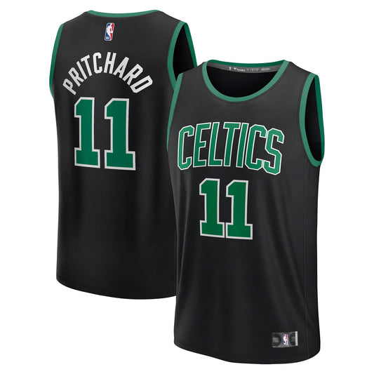 Payton Pritchard Boston Celtics Fast Break Replica Player Jersey - Statement Edition - Black Basketball TJS0970