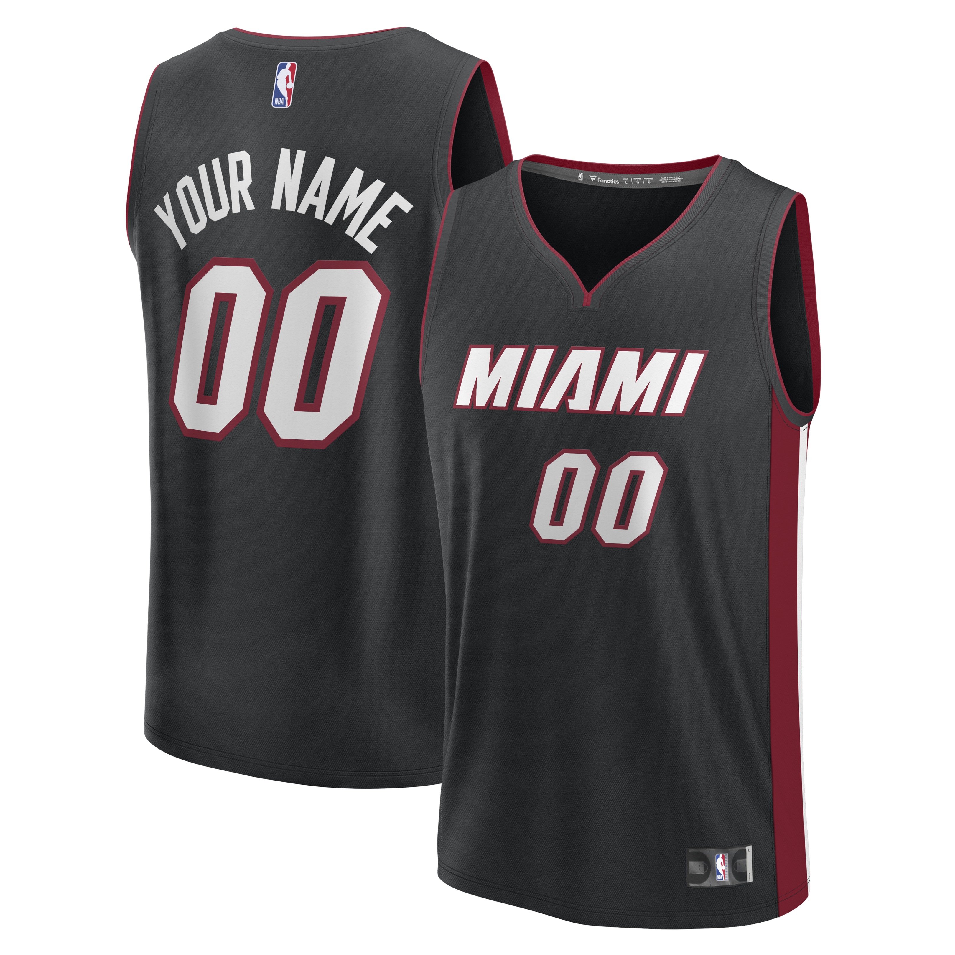 Miami Heat Fast Break Custom Jersey - Icon Edition - Black Basketball TJS1037