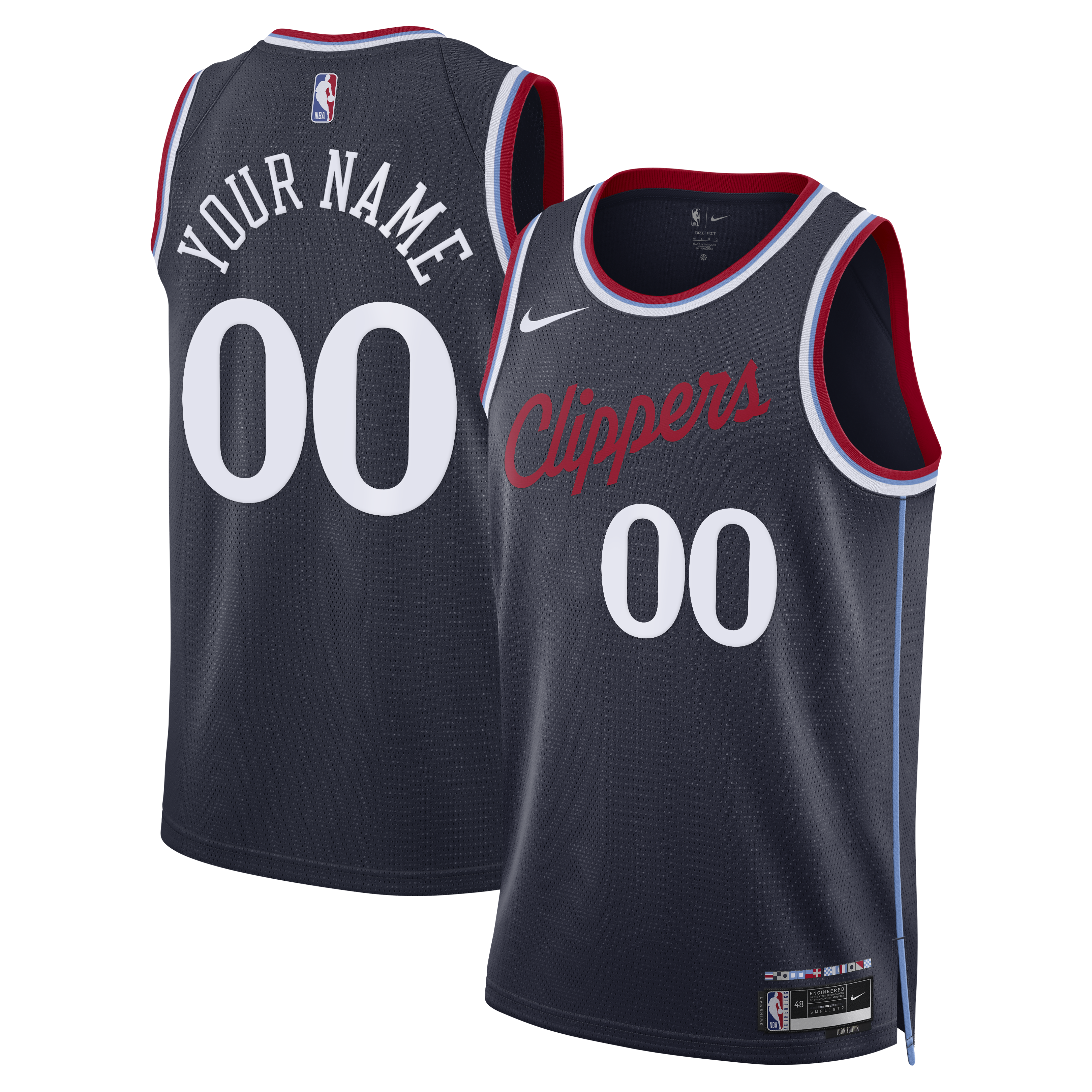 LA Clippers Unisex Swingman Custom Jersey - Icon Edition - Navy Basketball TJS0937
