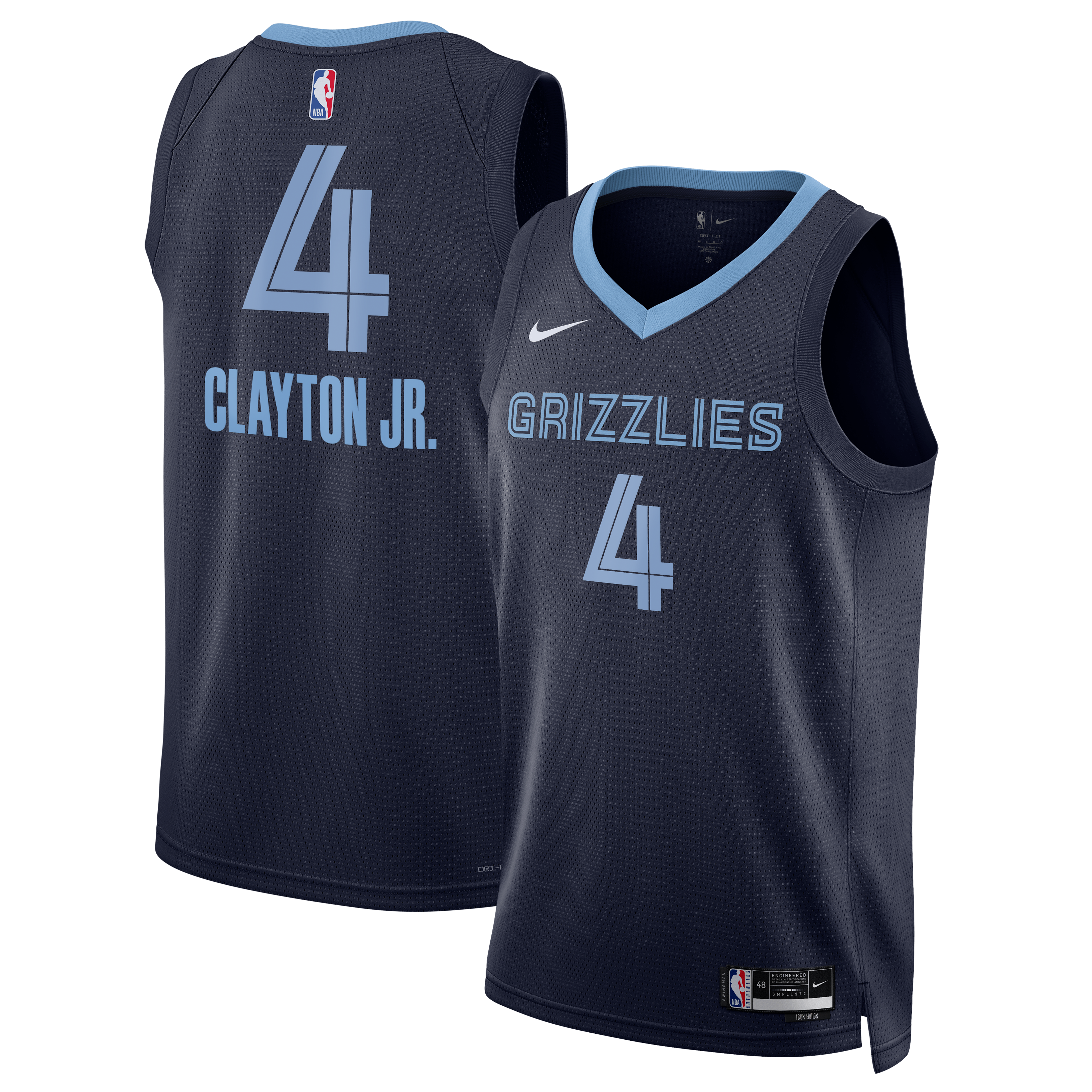 Walter Clayton Jr. Memphis Grizzlies Unisex Swingman Jersey - Icon Edition - Navy Basketball TJS1042