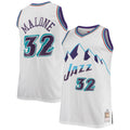 Karl Malone Utah Jazz M & N 1996/97 Big & Tall Hardwood Classics Swingman Jersey - White Basketball TJS0942