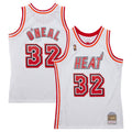 Shaquille O'Neal Miami Heat M & N 2007/08 Hardwood Classics Swingman Jersey - White Basketball TJS0996