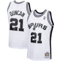 Tim Duncan San Antonio Spurs M & N 1998/99 Hardwood Classics Swingman Jersey - White Basketball TJS1043
