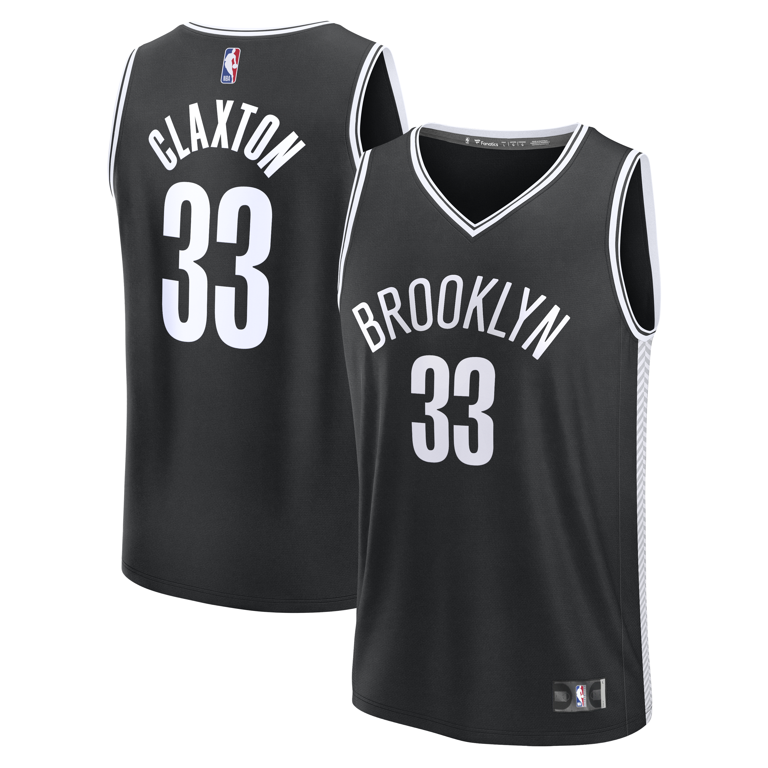 Nic Claxton Brooklyn Nets Fast Break Replica Jersey - Black - Icon Edition Basketball TJS1000