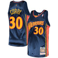Stephen Curry Golden State Warriors M & N 2009/10 Hardwood Classics Jersey - Navy Basketball TJS1028