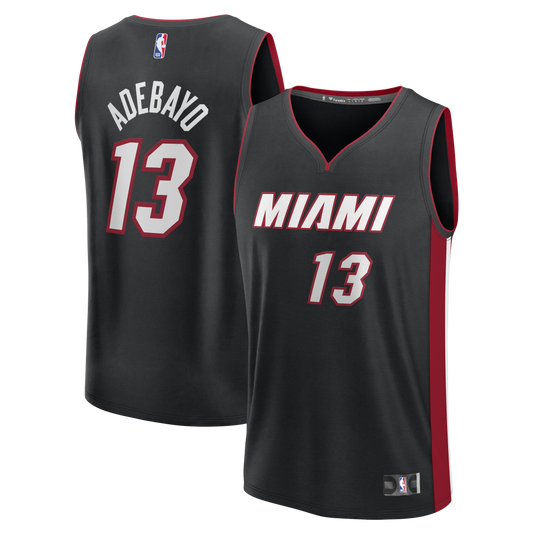 Bam Adebayo Miami Heat Fast Break Replica Jersey - Icon Edition - Black Basketball TJS0913