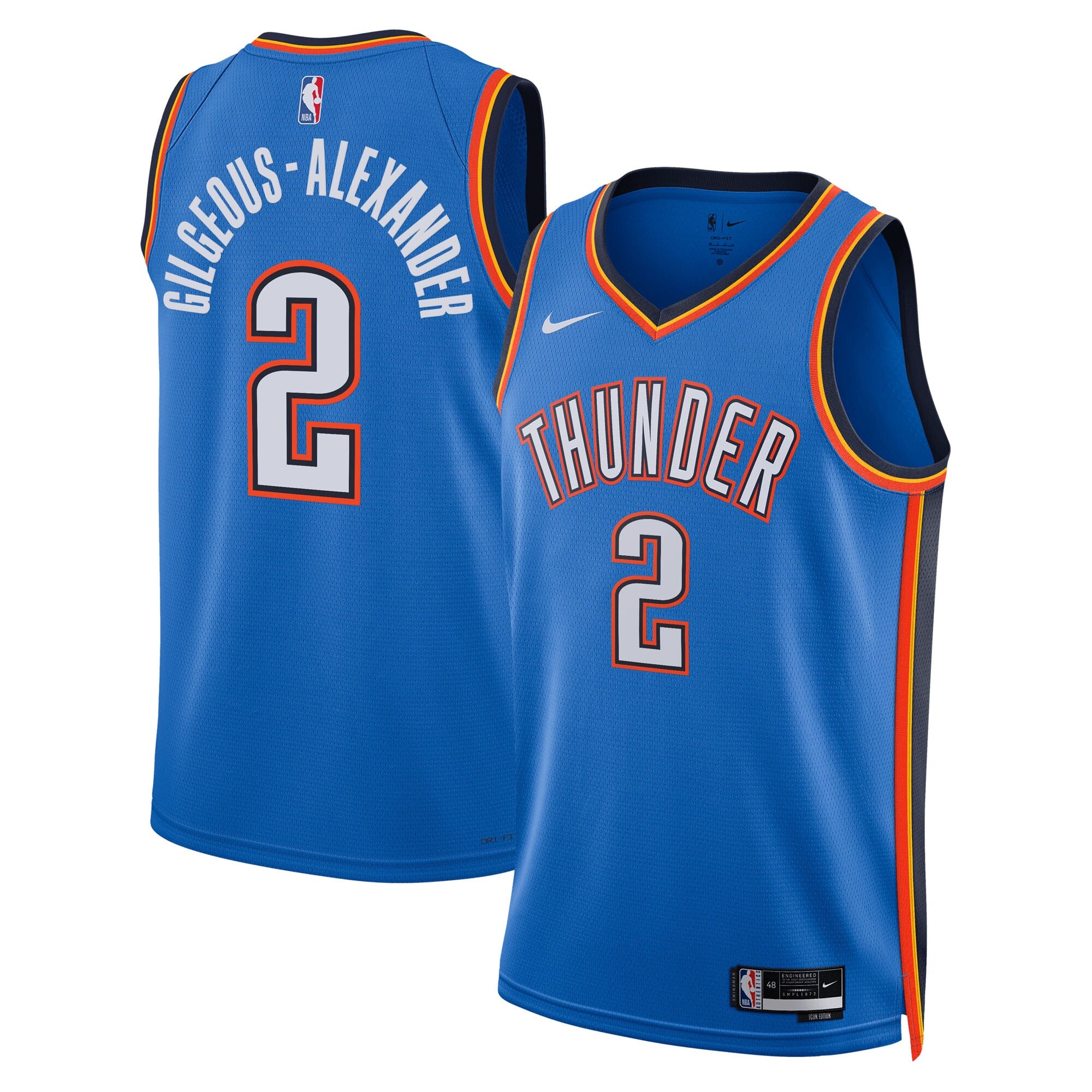 Shai Gilgeous-Alexander Oklahoma City Thunder Unisex Swingman Jersey - Icon Edition - Blue Basketball TJS0912