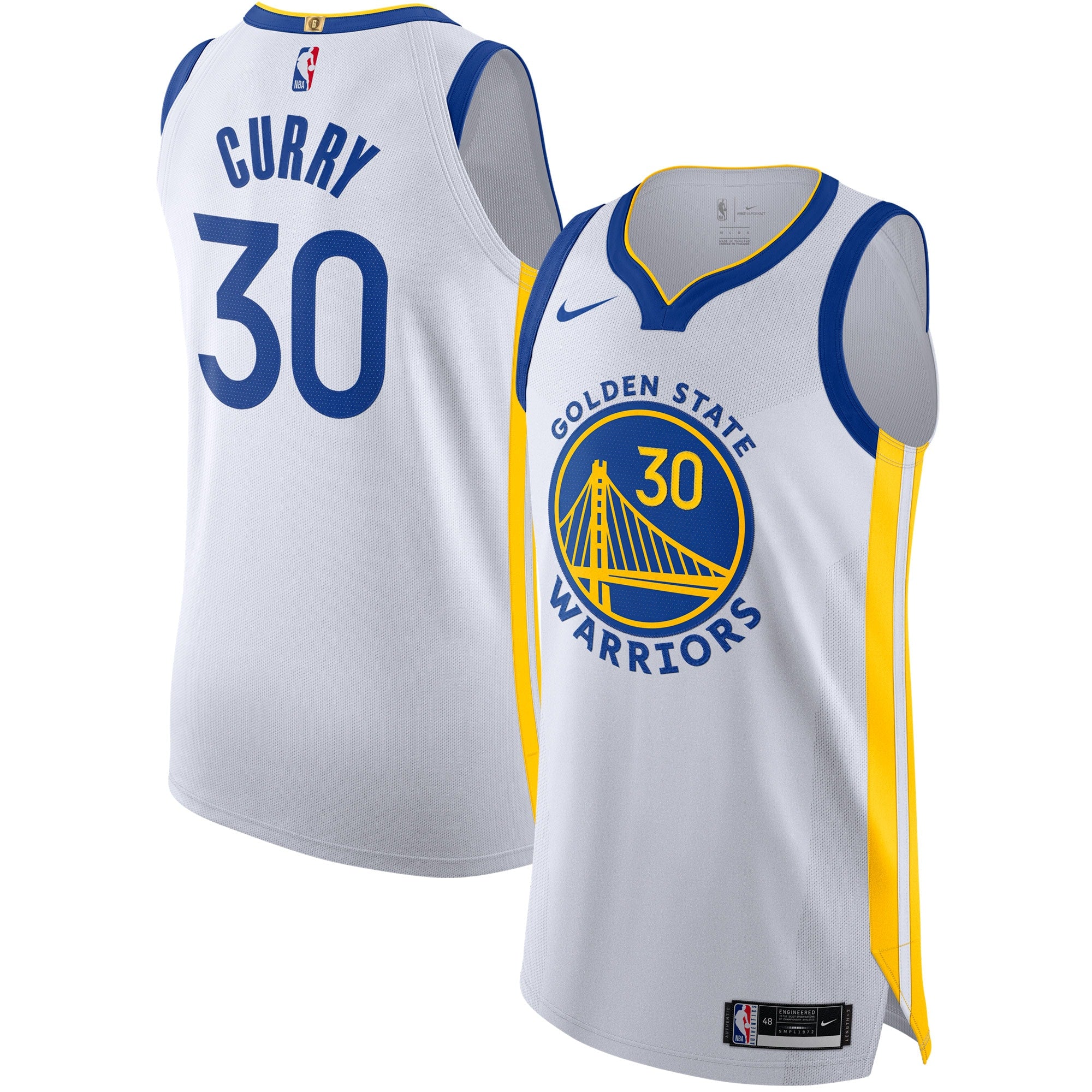 Stephen Curry Golden State Warriors Jersey - Association Edition - White Basketball TJS0965