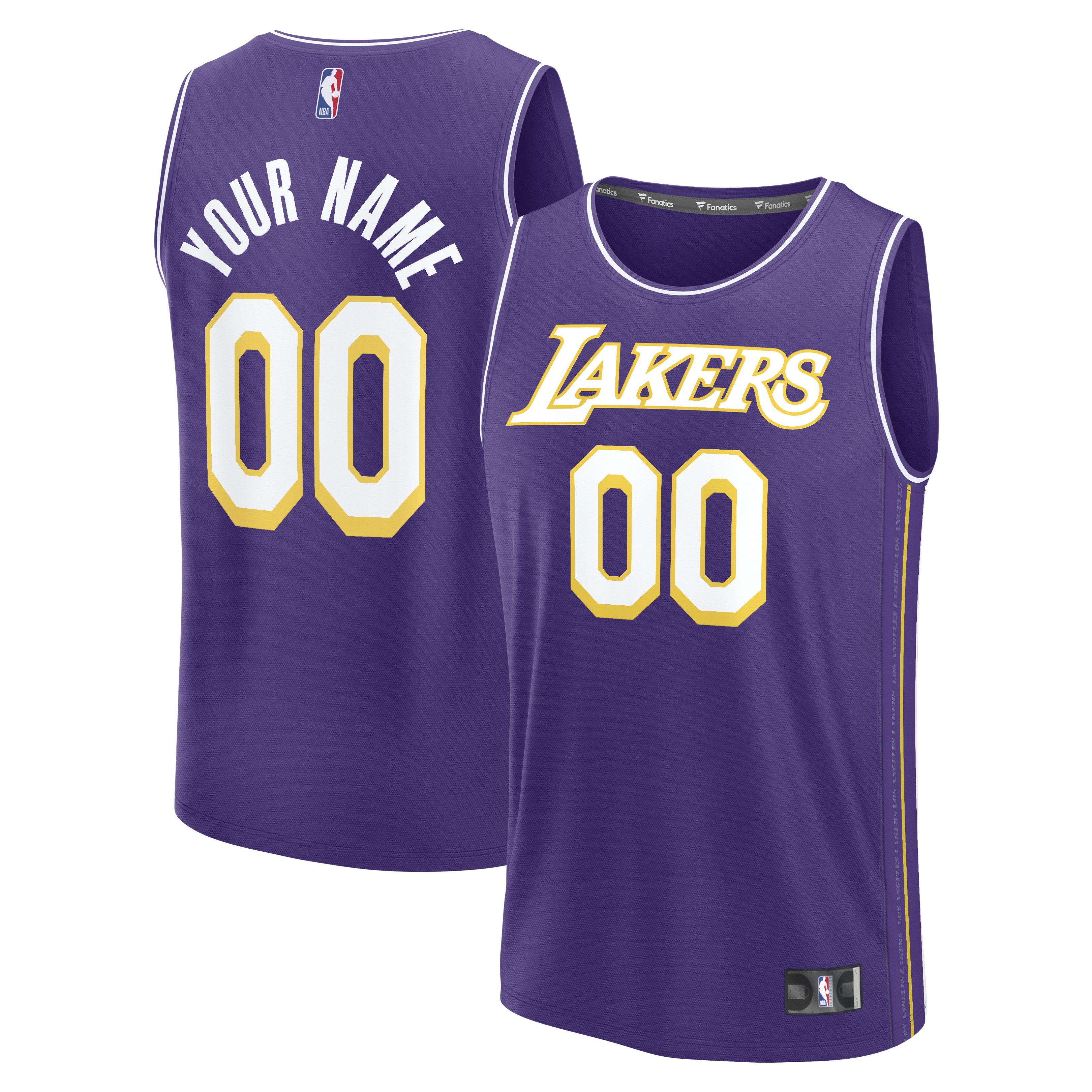 Los Angeles Lakers Fast Break Custom Jersey - Icon Edition - Purple Basketball TJS0950