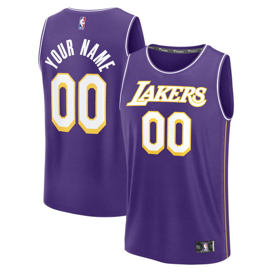 Los Angeles Lakers Fast Break Custom Jersey - Icon Edition - Purple Basketball TJS0950