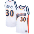 Stephen Curry Golden State Warriors M & N Hardwood Classics Swingman Jersey - White Basketball TJS0983