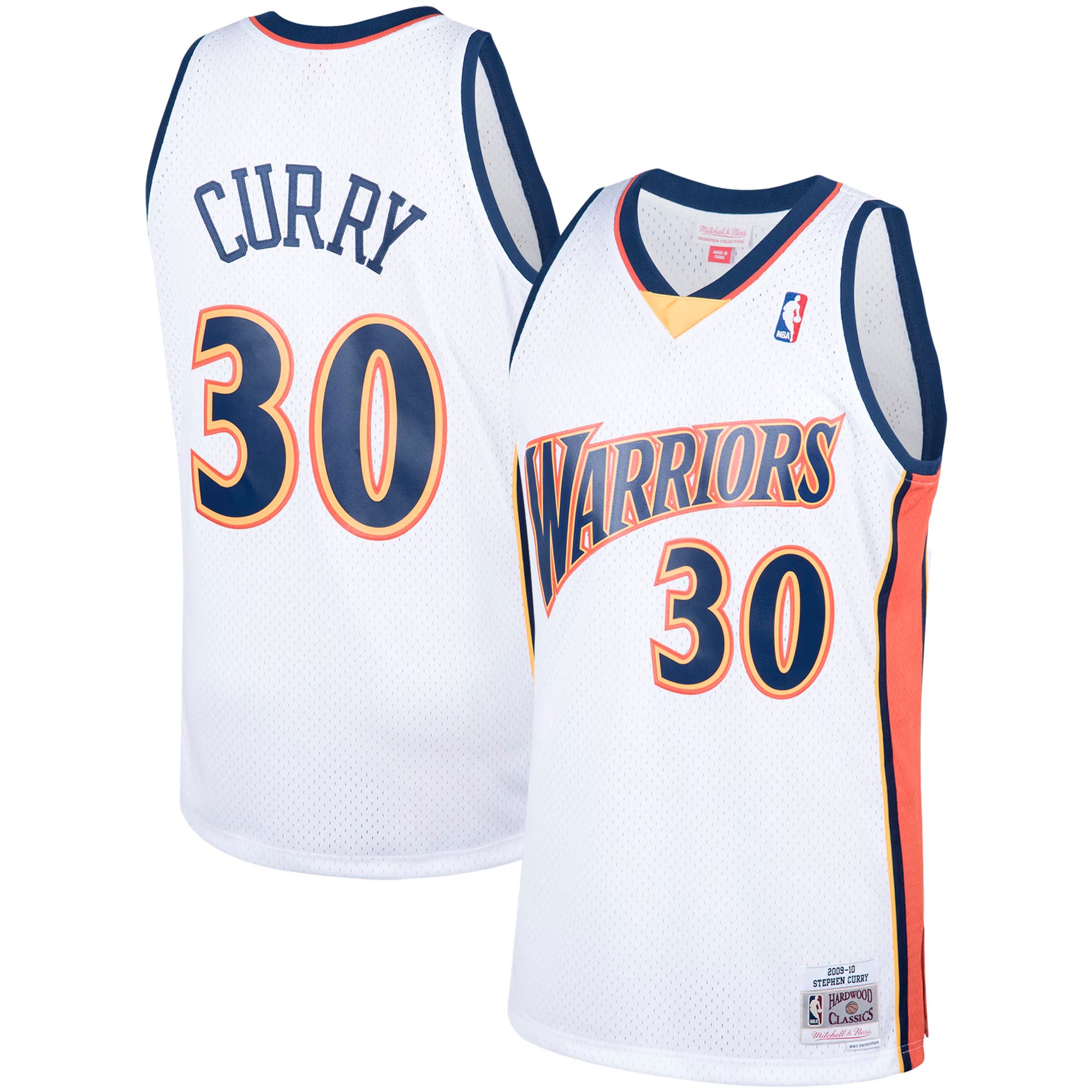 Stephen Curry Golden State Warriors M & N Hardwood Classics Swingman Jersey - White Basketball TJS0983