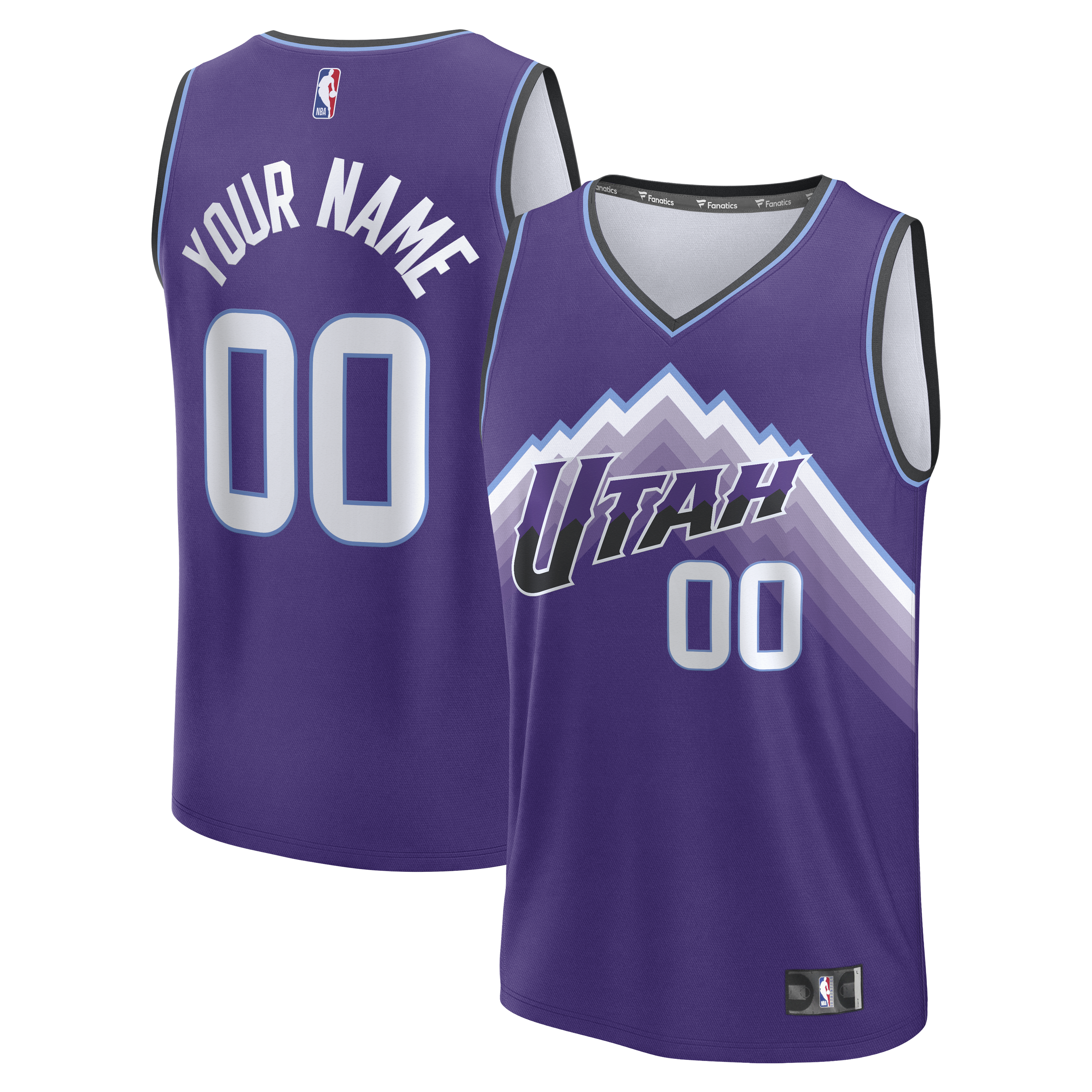 Utah Jazz Fast Break Replica Custom Jersey - Purple - Icon Edition Basketball TJS0968
