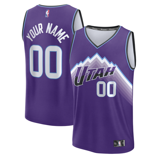 Utah Jazz Fast Break Replica Custom Jersey - Purple - Icon Edition Basketball TJS0968