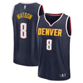Peyton Watson Denver Nuggets Fast Break Replica Player Jersey - Icon Edition - Navy Basketball TJS0954