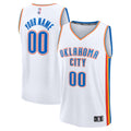 Oklahoma City Thunder Fast Break Custom Jersey - Association Edition - White Basketball TJS0982