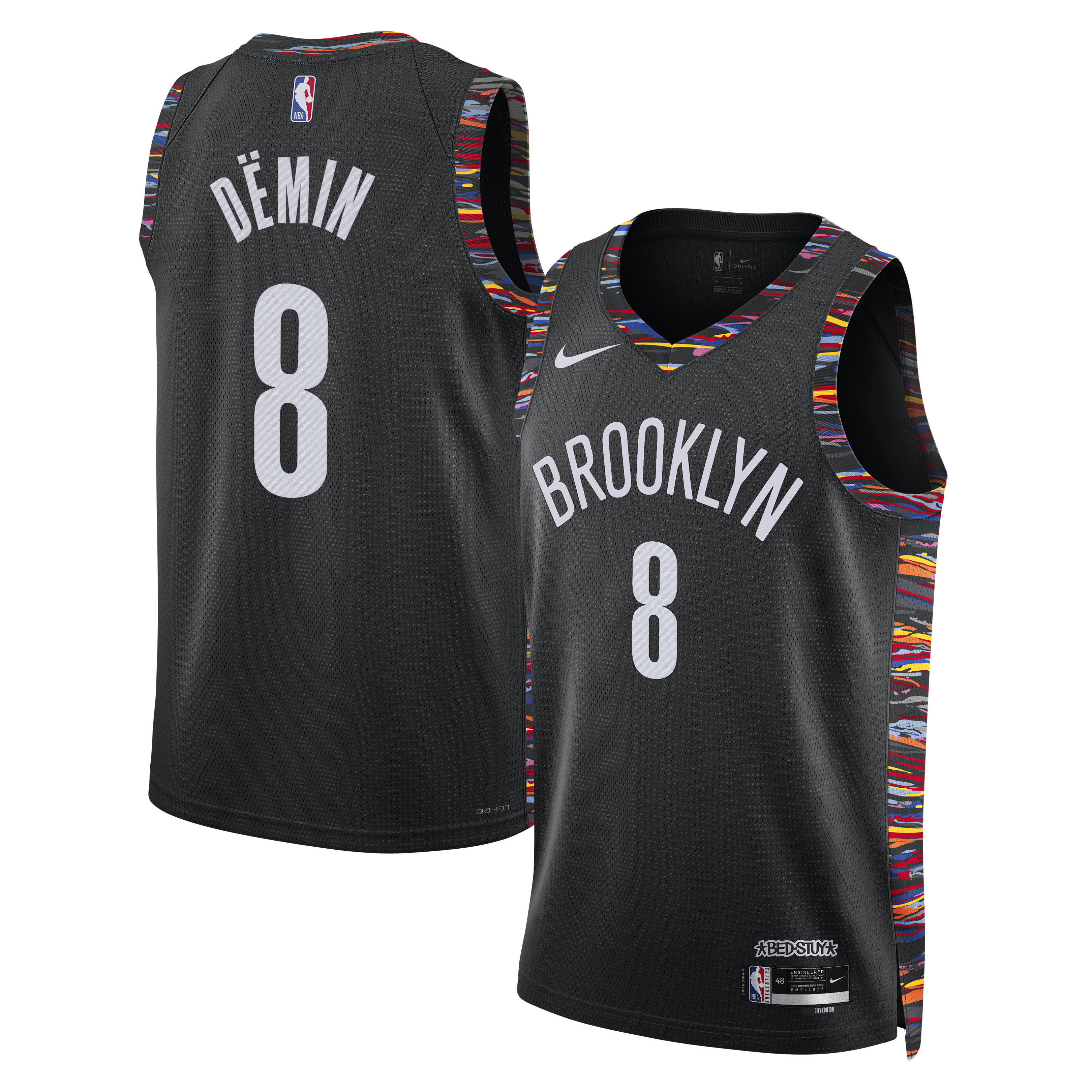 Egor D�min Brooklyn Nets Unisex 2025/26 Swingman Jersey - City Edition - Black Basketball TJS0902