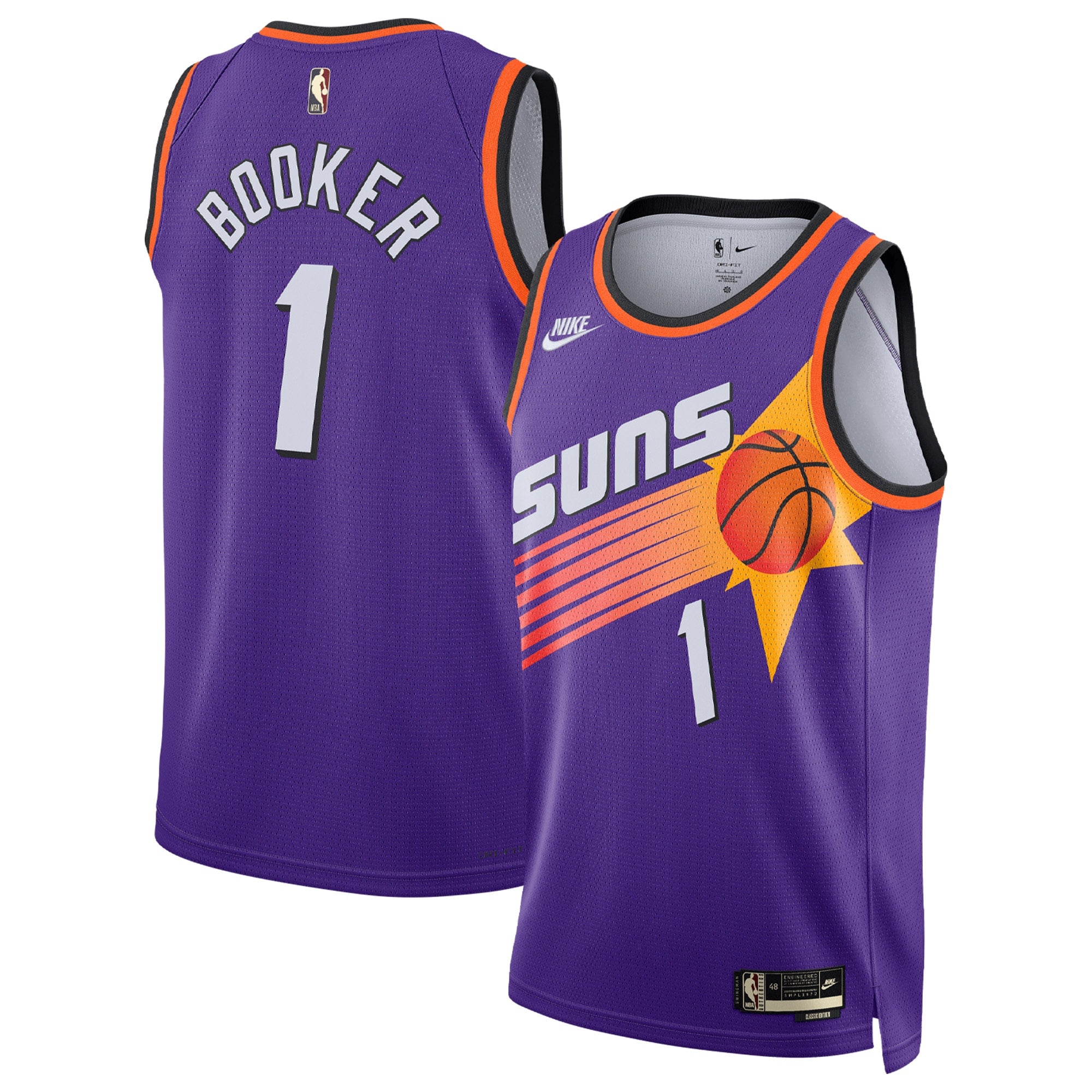 Devin Booker Phoenix Suns Swingman Jersey - Classic Edition - Purple Basketball TJS0948