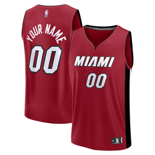 Miami Heat Fast Break Custom Jersey - Icon Edition - Red Basketball TJS0944