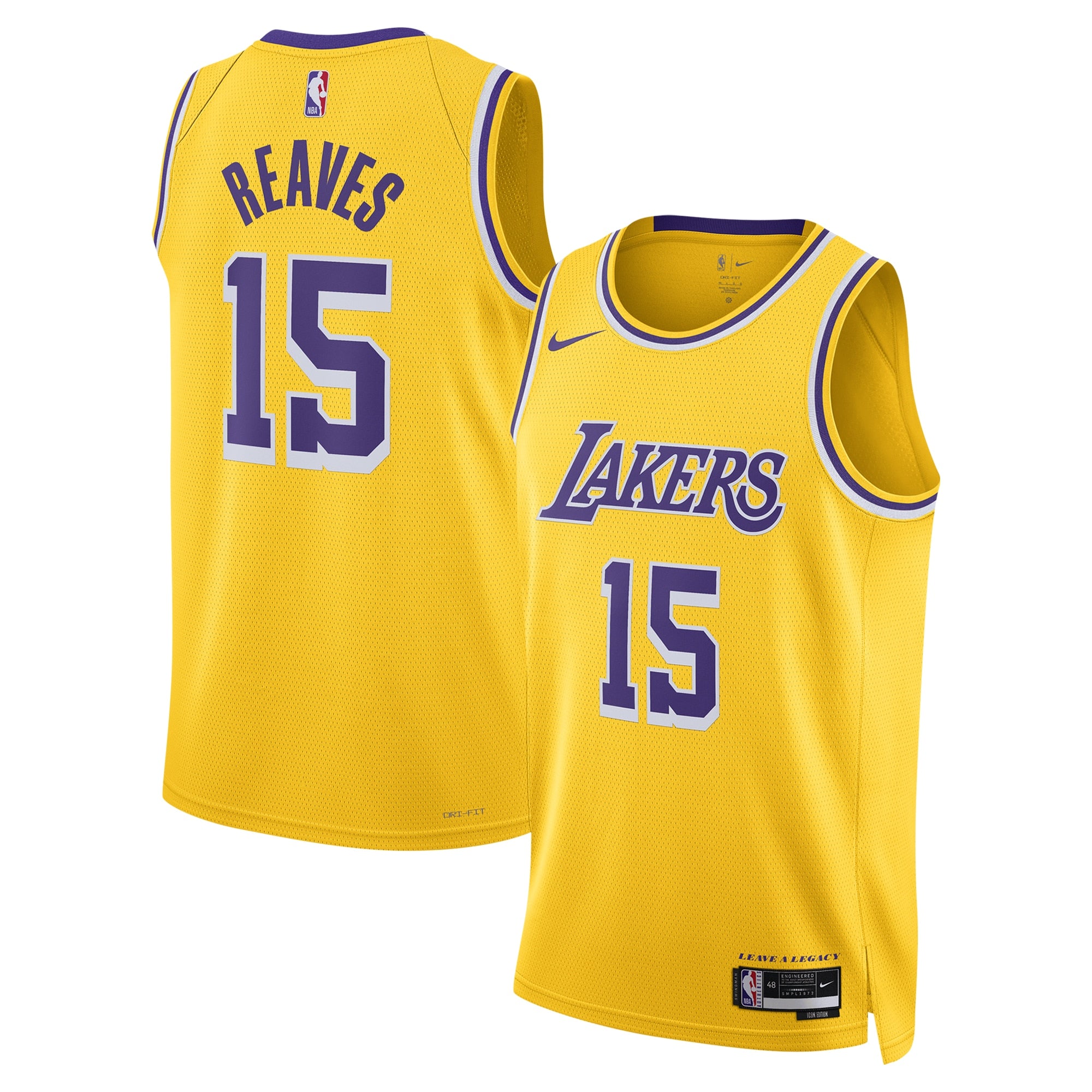 Austin Reaves Los Angeles Lakers Unisex Swingman Jersey - Icon Edition - Gold Basketball TJS0992