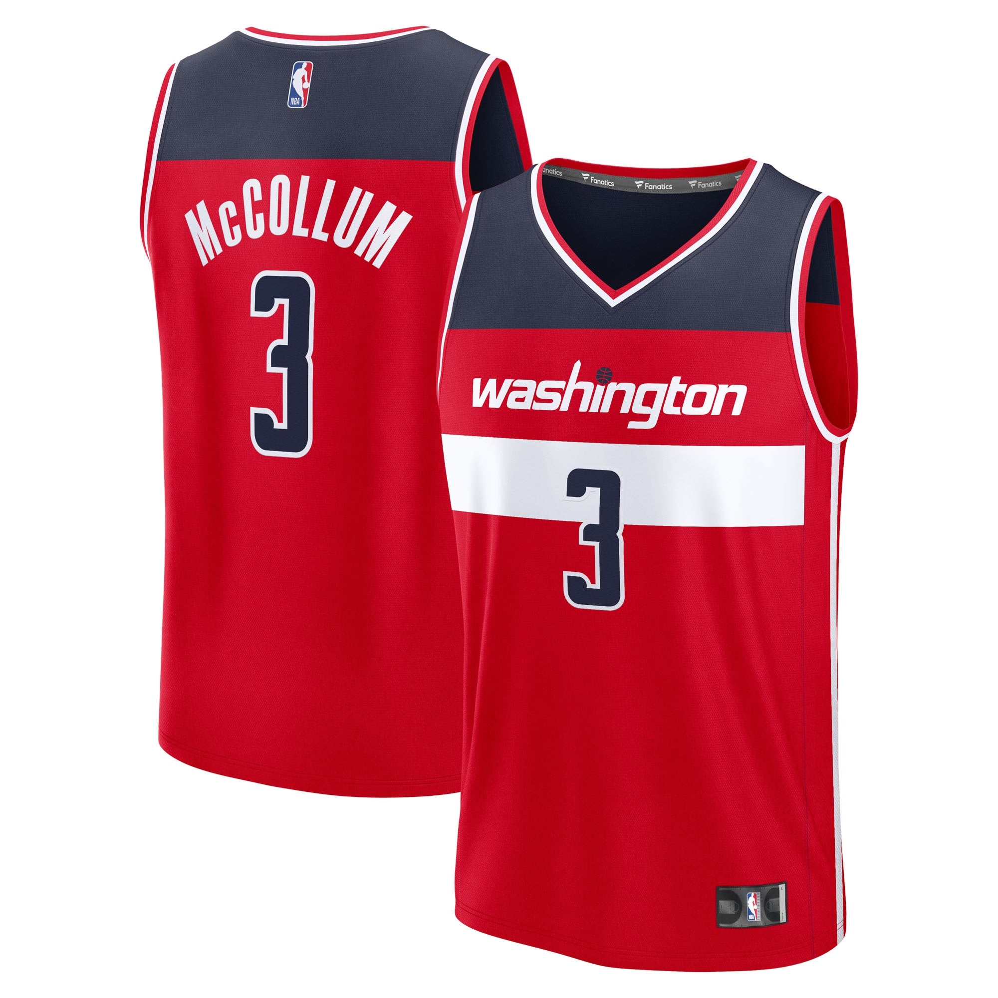CJ McCollum Washington Wizards Fast Break Replica Player Jersey - Icon Edition - Red Basketball TJS0900