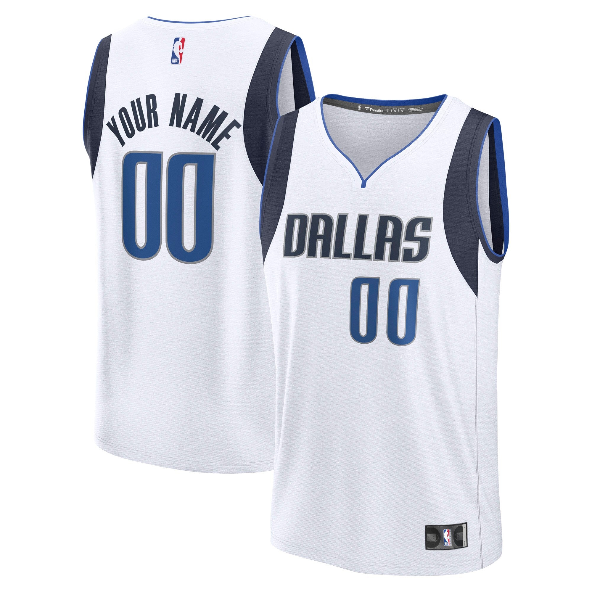 Dallas Mavericks Fast Break Custom Jersey - Association Edition - White Basketball TJS0994