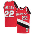Clyde Drexler Portland Trail Blazers M & N 1983/84 Hardwood Classics Swingman Jersey - Red Basketball TJS1022