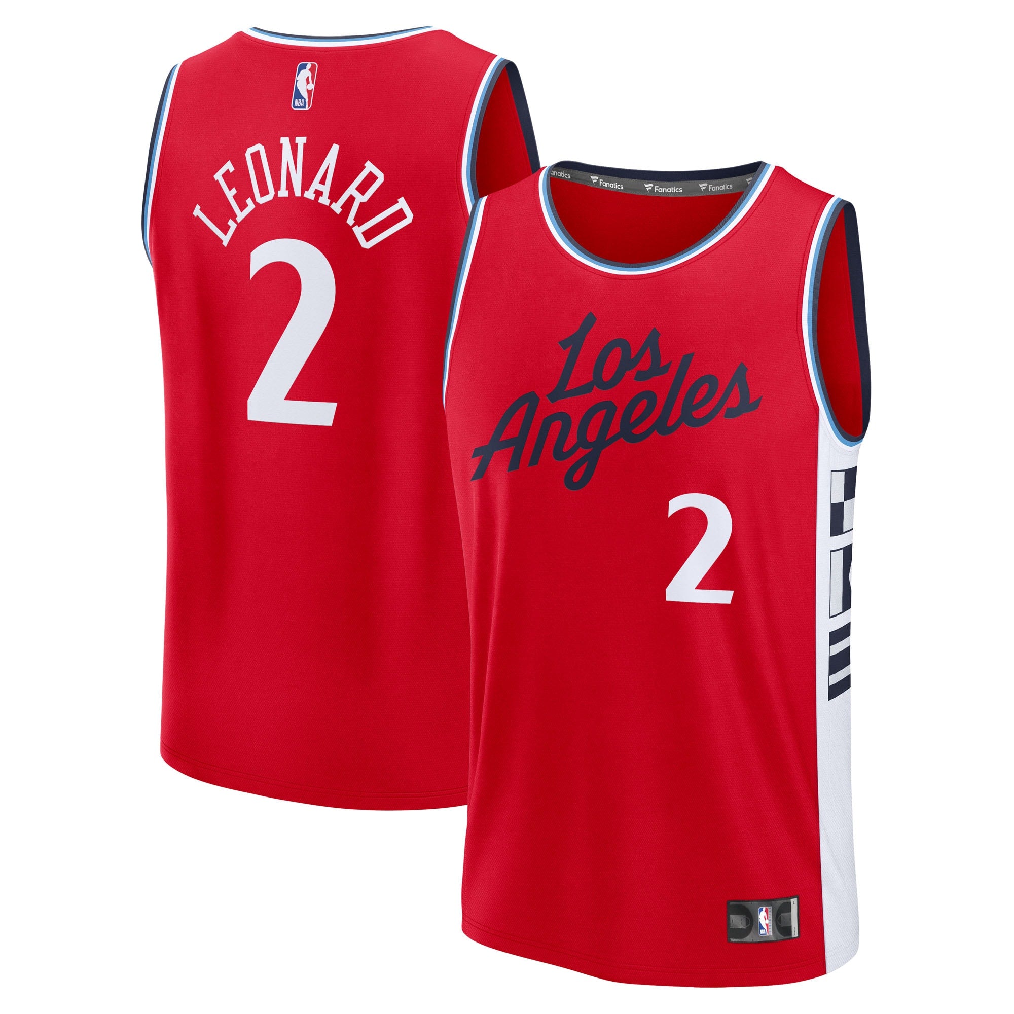 Kawhi Leonard LA Clippers Fast Break Replica Player Jersey - Statement Edition - Red Basketball TJS1010
