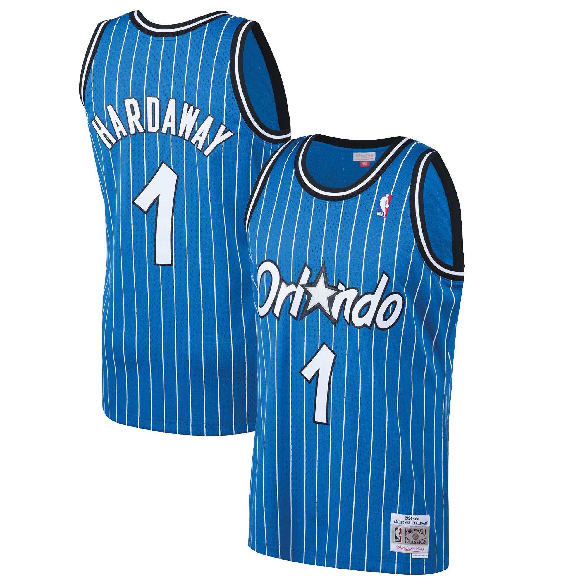 Penny Hardaway Orlando Magic M & N 1994/95 Hardwood Classics Swingman Jersey - Blue Basketball TJS1040