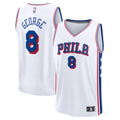 Paul George Philadelphia 76ers Fast Break Replica Player Jersey - Association Edition - White Basketball TJS0874