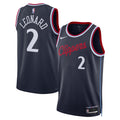 Kawhi Leonard LA Clippers Unisex 2024/25 Swingman Jersey - Navy - Icon Edition Basketball TJS1016