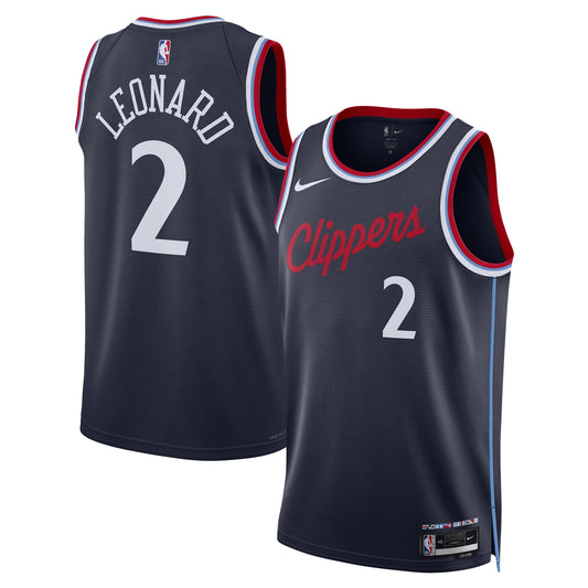 Kawhi Leonard LA Clippers Unisex 2024/25 Swingman Jersey - Navy - Icon Edition Basketball TJS1016