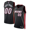 Miami Heat Unisex Swingman Custom Jersey Black - Icon Edition Basketball TJS0884