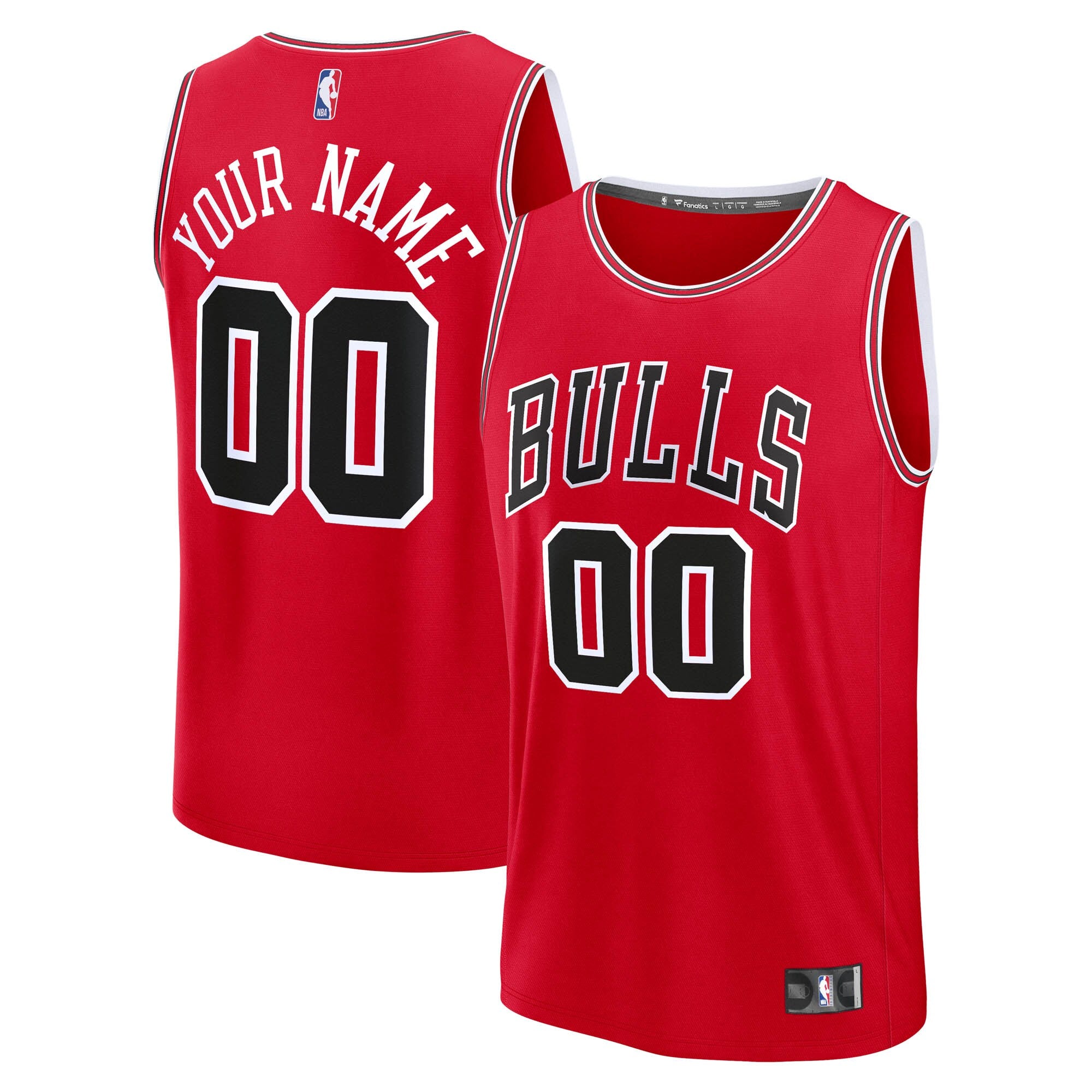 Chicago Bulls Fast Break Custom Jersey - Icon Edition - Red Basketball TJS1053