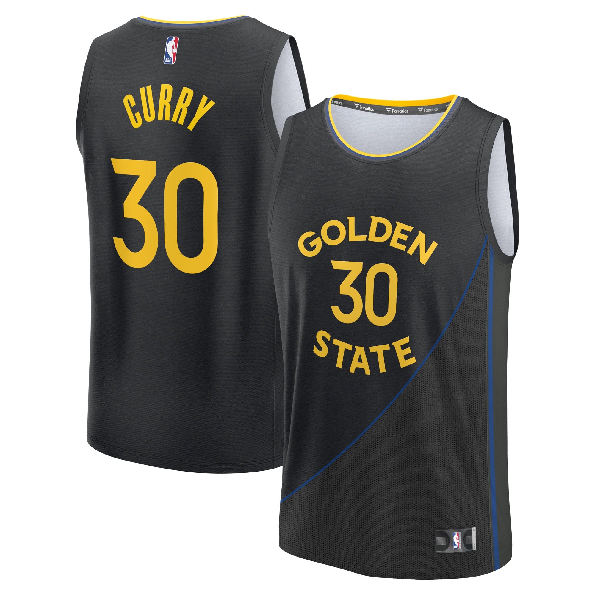 Stephen Curry Golden State Warriors Fast Break Replica Player Jersey - Statement Edition - Black Basketball TJS0977