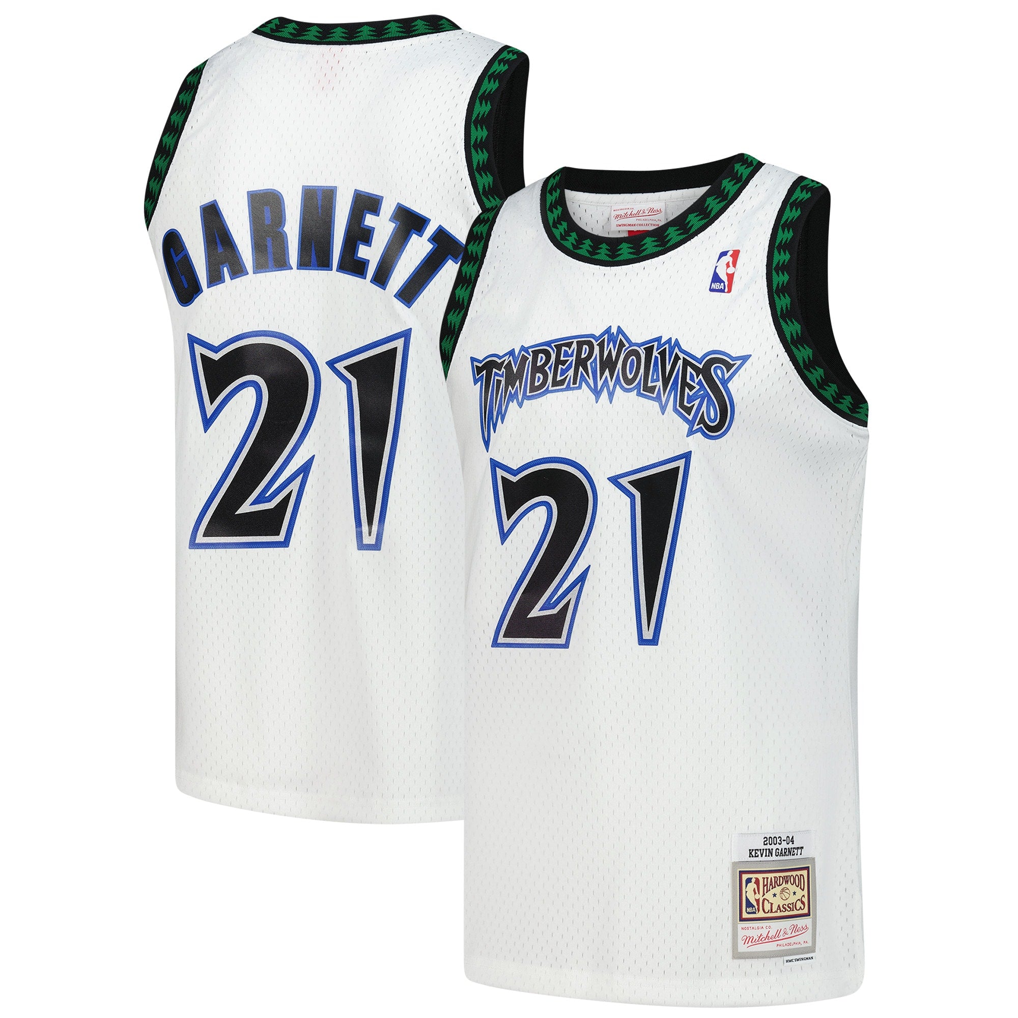 Kevin Garnett Minnesota Timberwolves M & N Hardwood Classics Swingman Jersey - White Basketball TJS0909