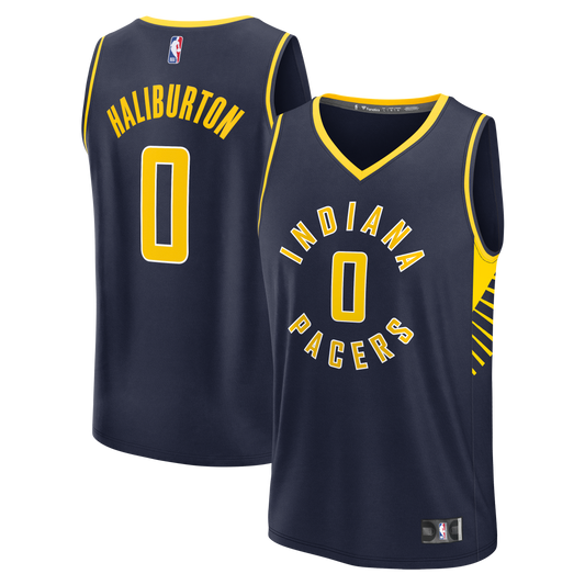 Tyrese Haliburton Indiana Pacers Fast Break Replica Jersey - Navy - Icon Edition Basketball TJS0878