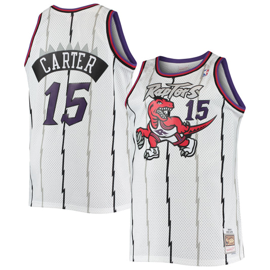 Vince Carter Toronto Raptors M & N 1998/99 Big & Tall Hardwood Classics Swingman Jersey - White Basketball TJS1064