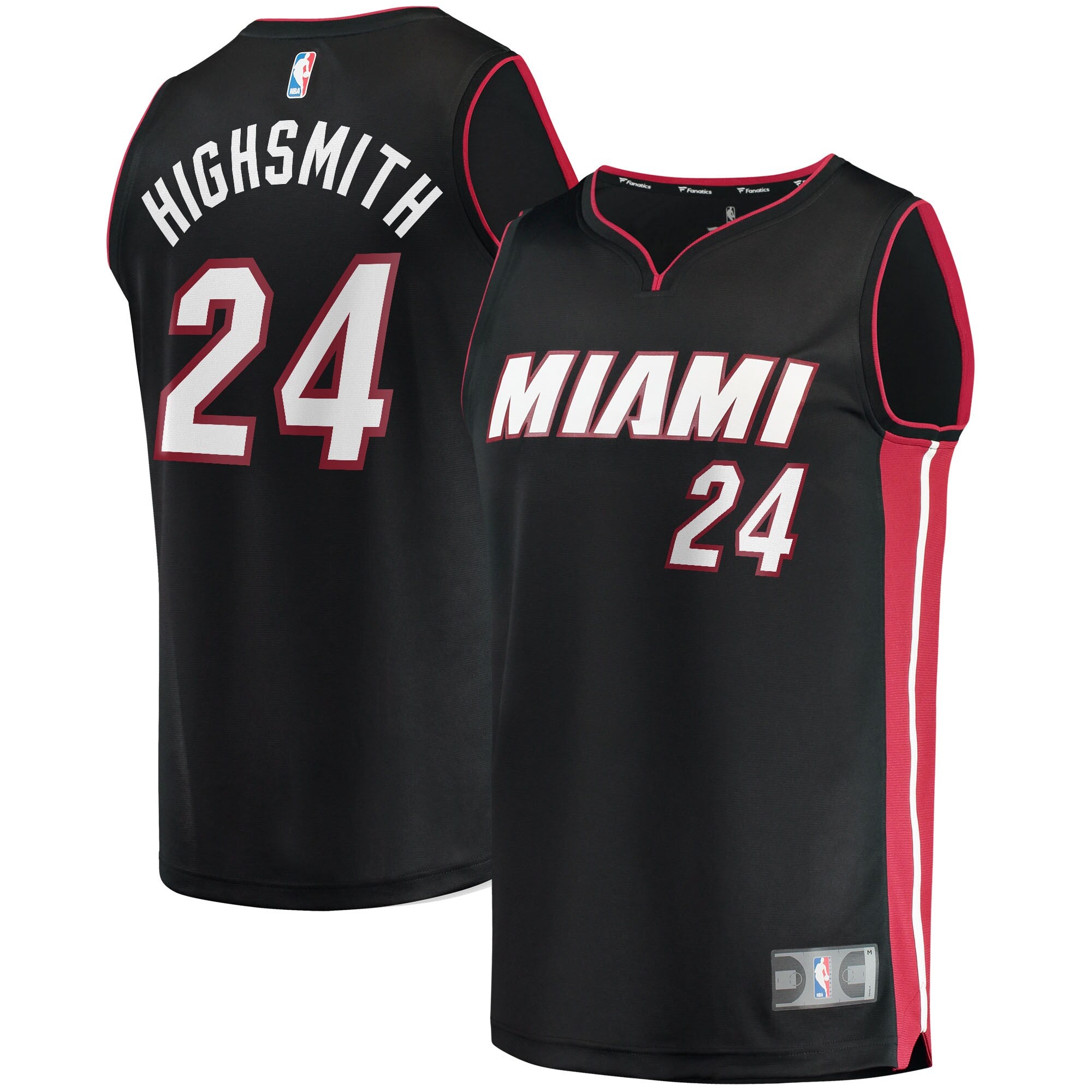 Haywood Highsmith Miami Heat 2021/22 Fast Break Replica Jersey - Icon Edition - Black Basketball TJS0938