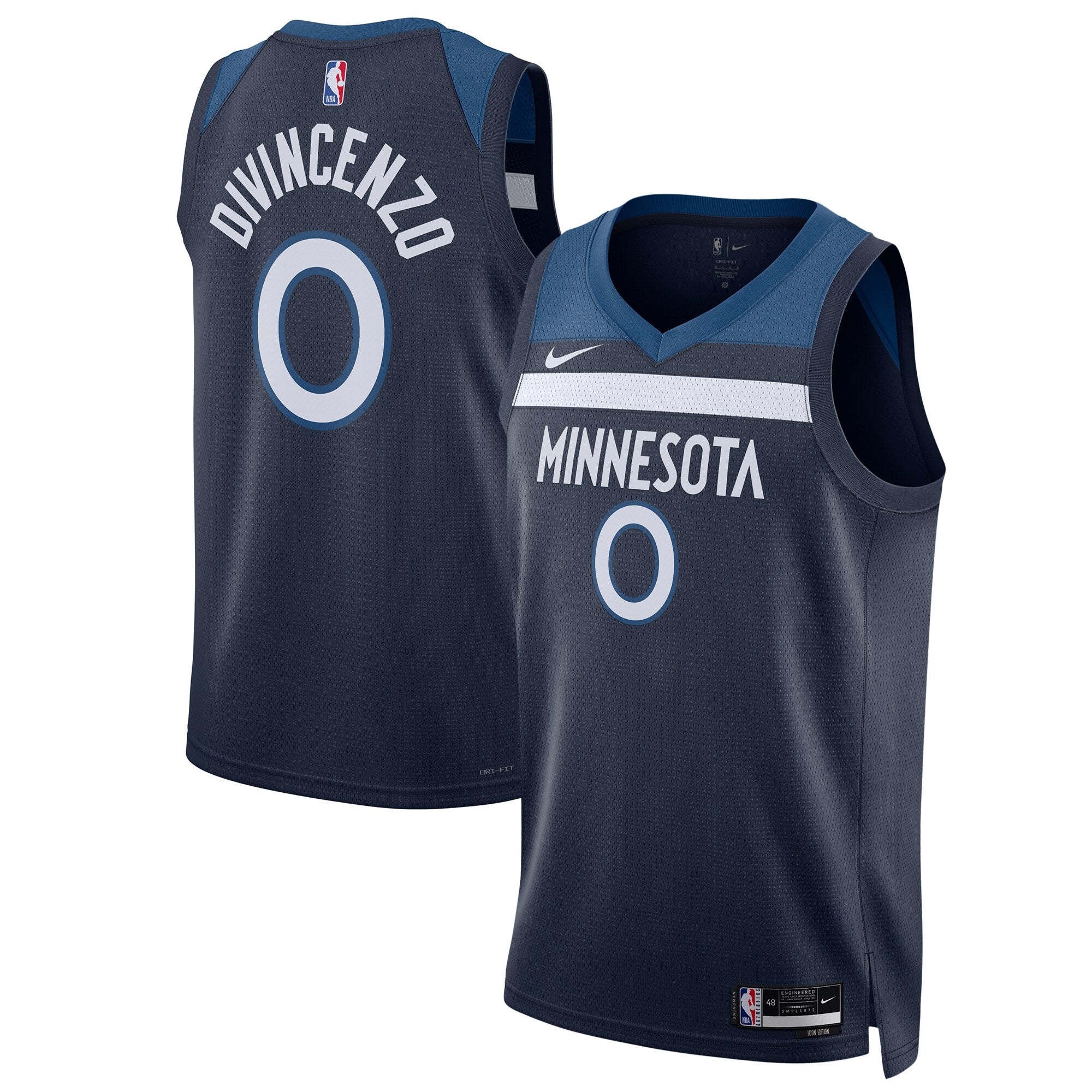 Donte DiVincenzo Minnesota Timberwolves Unisex Swingman Player Jersey - Icon Edition - Navy Basketball TJS0915
