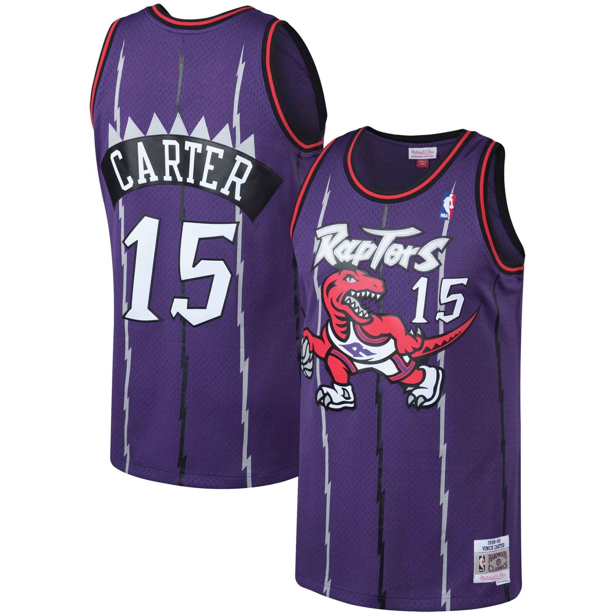 Vince Carter Toronto Raptors M & N 1998/99 Big & Tall Hardwood Classics Swingman Jersey - Purple Basketball TJS1062