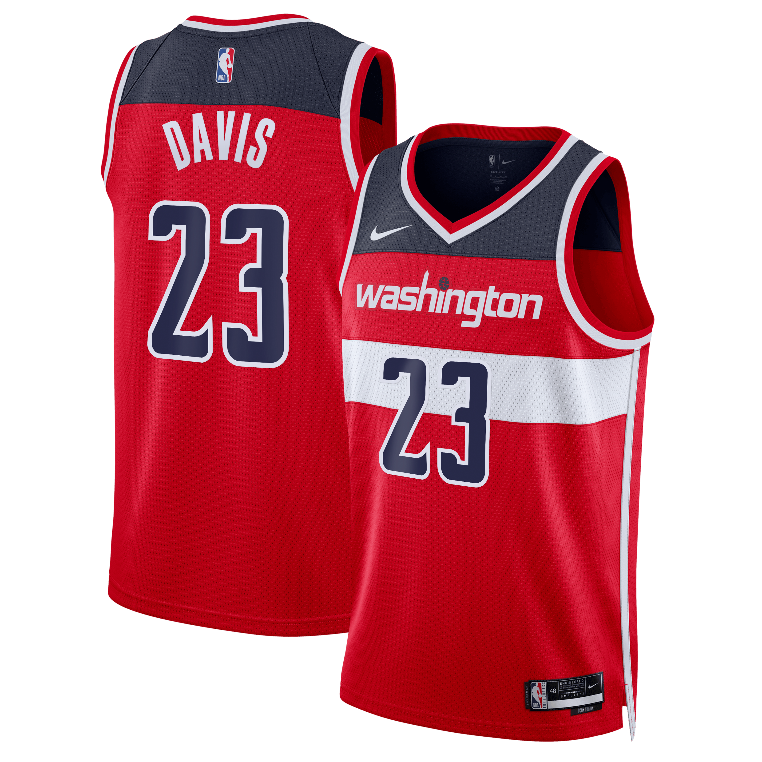 Anthony Davis Washington Wizards Unisex Swingman Jersey - Icon Edition - Red Basketball TJS0967