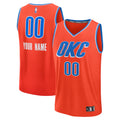 Oklahoma City Thunder Fast Break Custom Jersey - Statement Edition - Orange Basketball TJS0998
