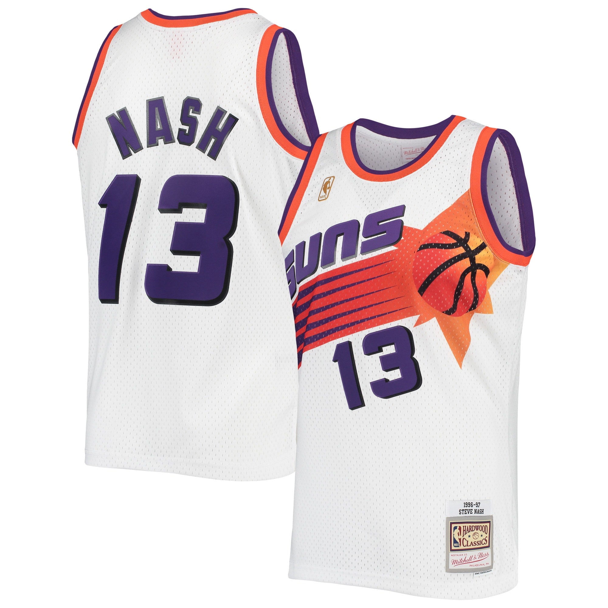 Steve Nash Phoenix Suns M & N 1996/97 Hardwood Classics Swingman Jersey - White Basketball TJS0911