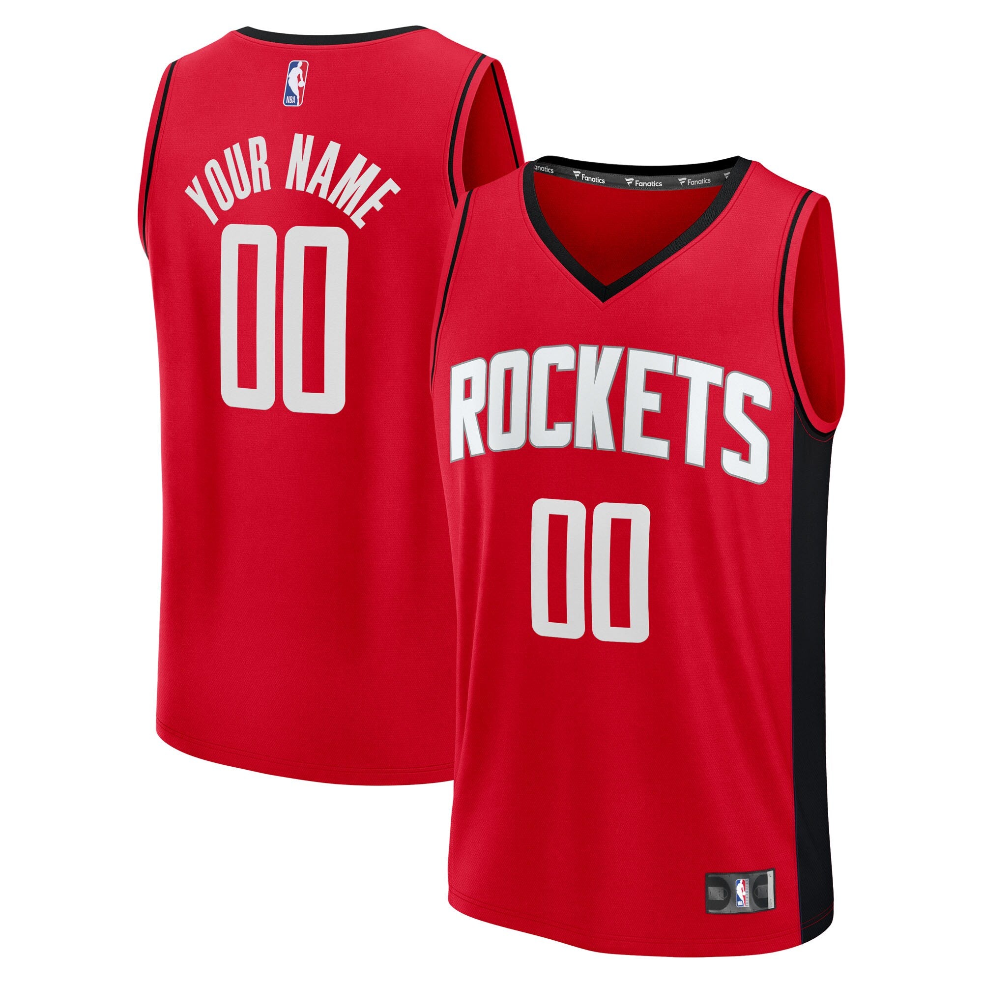 Houston Rockets Fast Break Custom Jersey - Icon Edition - Red Basketball TJS0939