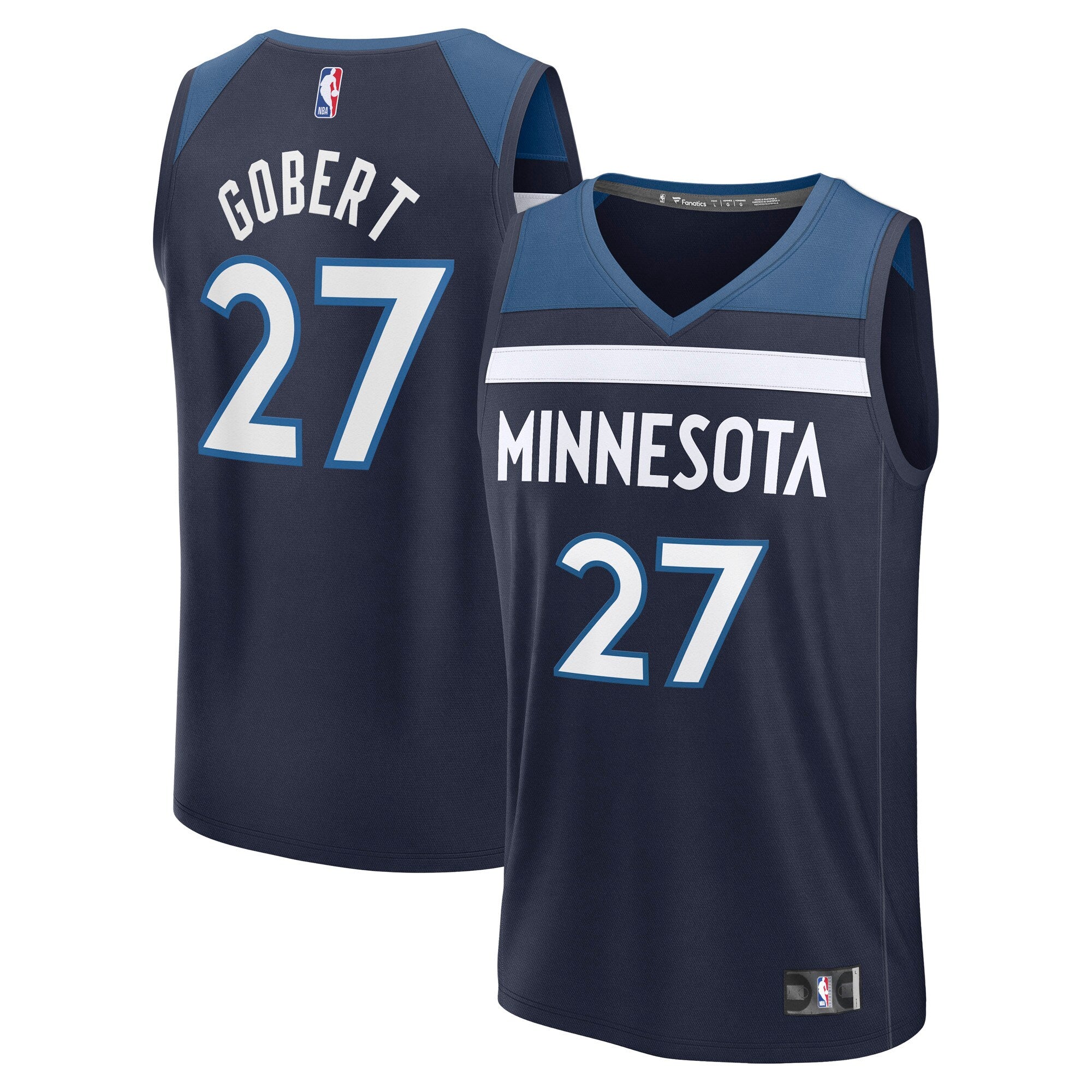Rudy Gobert Minnesota Timberwolves Fast Break Replica Player Jersey - Icon Edition - Navy Basketball TJS0962
