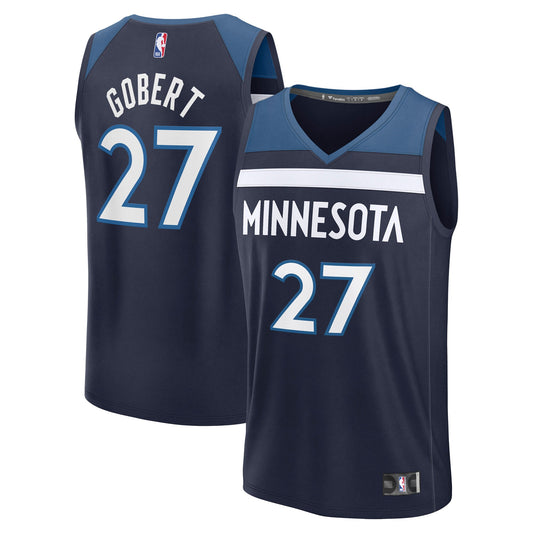 Rudy Gobert Minnesota Timberwolves Fast Break Replica Player Jersey - Icon Edition - Navy Basketball TJS0962