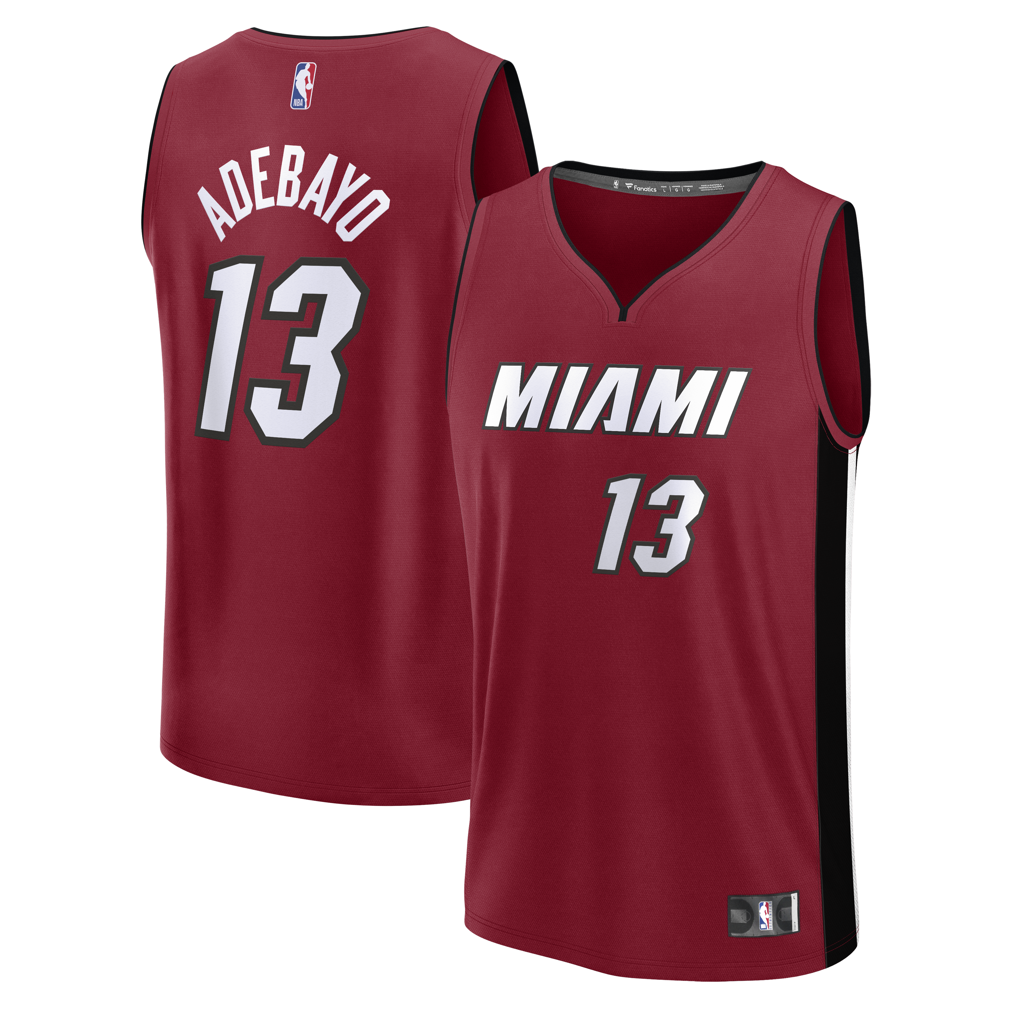 Bam Adebayo Miami Heat Fast Break Replica Player Jersey - Statement Edition - Red Basketball TJS1011